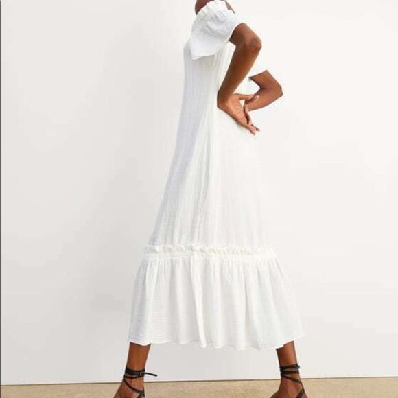 ✨ZARA Maxi Flounce Ruffle Trim Dress ✨ - Picture 7 of 9